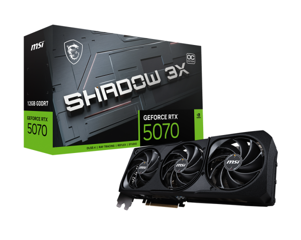 MSI GeForce RTX 5070 12GB SHADOW 3X OC GDDR7